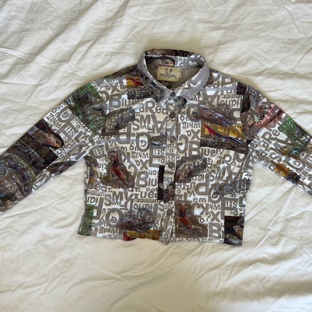 Fashion Brand Company Lizar Subtext 3/4 Sleeve Blouse L [RARE]